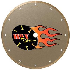 MK Diamond 158436, MK-225 Hot Dog, Wet Cutting Continuous Rim Diamond Saw Blade with Arbor for Porcelain and Vitreous Tile, 10