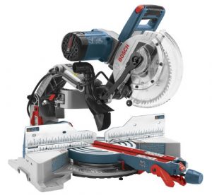 BOSCH CM10GD Compact Miter Saw - 15 Amp Corded 10 Inch Dual-Bevel Sliding Glide Miter Saw with 60-Tooth Carbide Saw Blade, Blue